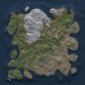 Thumbnail Rust Map: Procedural Map, Size: 3850, Seed: 1176039312, 16 Monuments