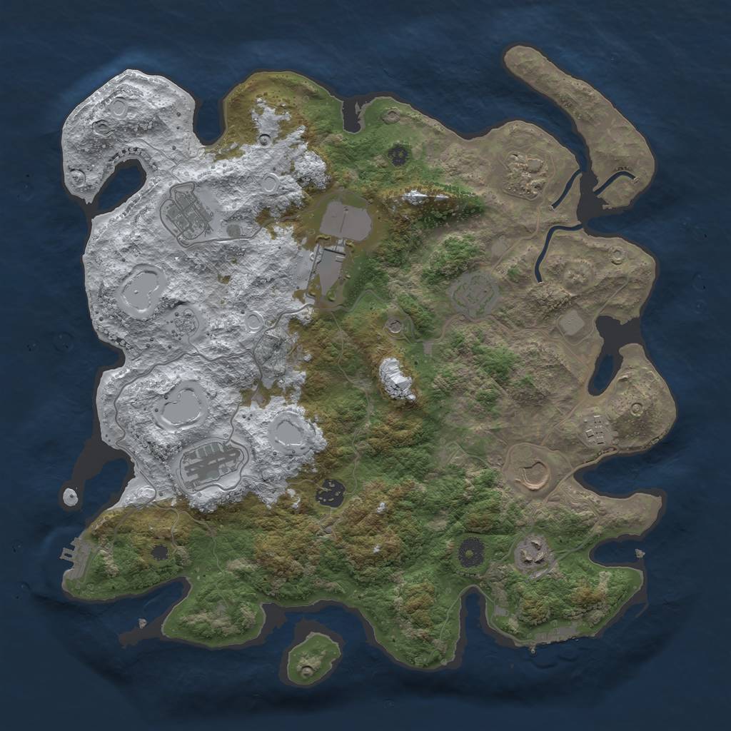 Rust Map: Procedural Map, Size: 3850, Seed: 1771431148, 18 Monuments