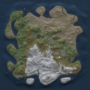 Thumbnail Rust Map: Procedural Map, Size: 3700, Seed: 1611073, 19 Monuments