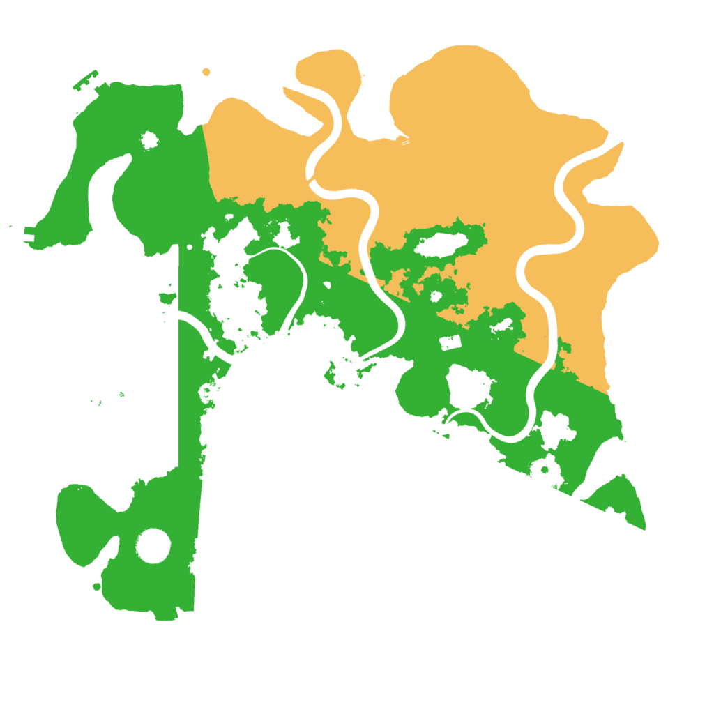 Biome Rust Map: Procedural Map, Size: 3700, Seed: 1611073