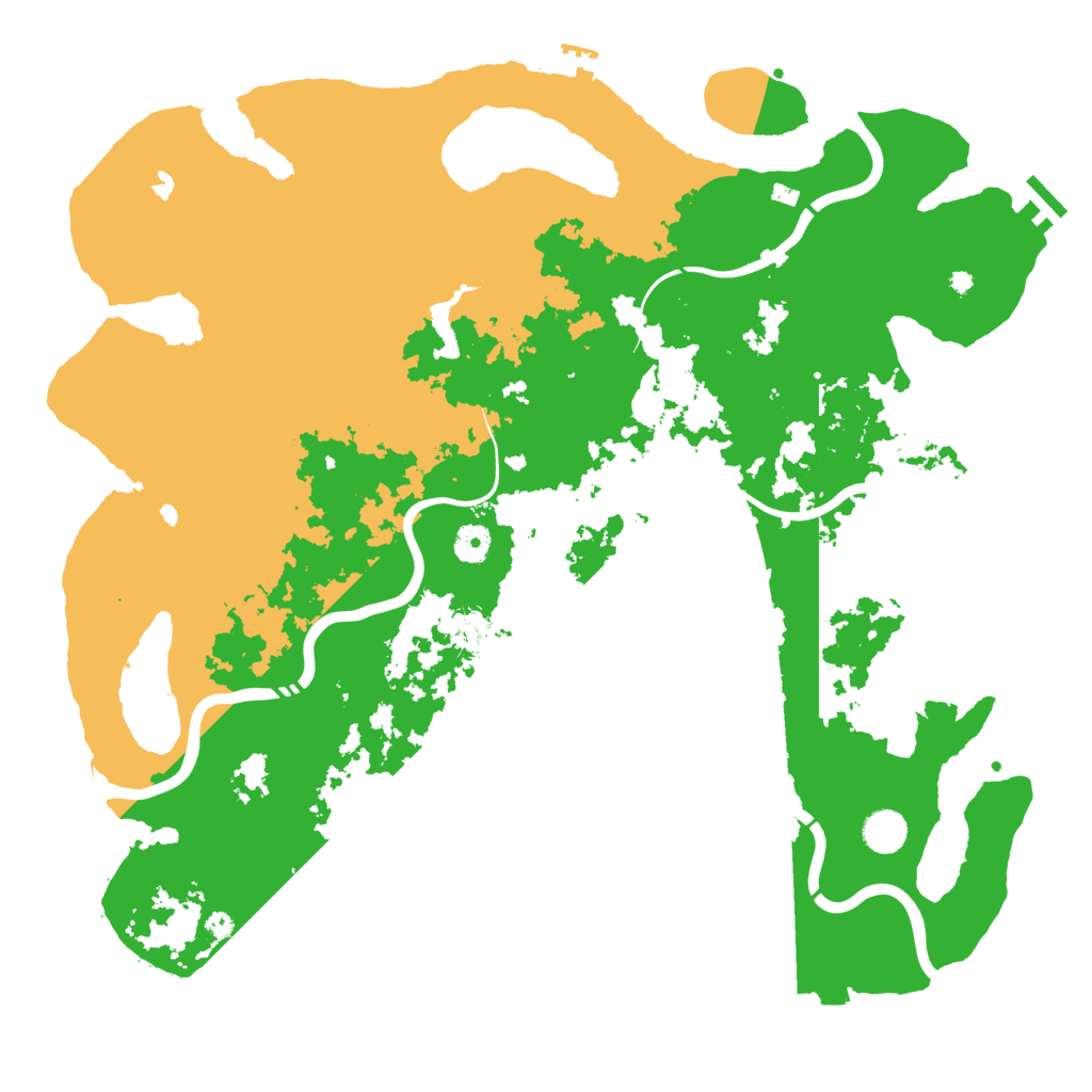 Biome Rust Map: Procedural Map, Size: 4377, Seed: 100009