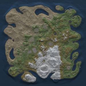 Thumbnail Rust Map: Procedural Map, Size: 4377, Seed: 100009, 20 Monuments