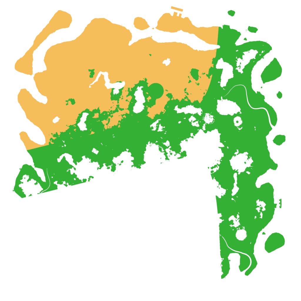 Biome Rust Map: Procedural Map, Size: 5000, Seed: 132729