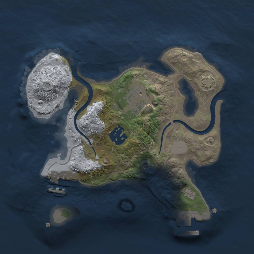 Rust Map: Procedural Map, Size: 2250, Seed: 1919049244, 7 Monuments