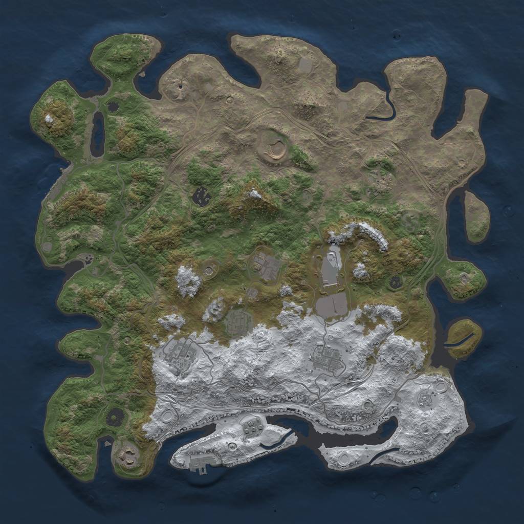 Rust Map: Procedural Map, Size: 4250, Seed: 813767, 19 Monuments