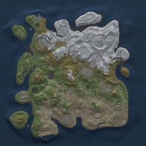 Thumbnail Rust Map: Procedural Map, Size: 3500, Seed: 5498436, 18 Monuments