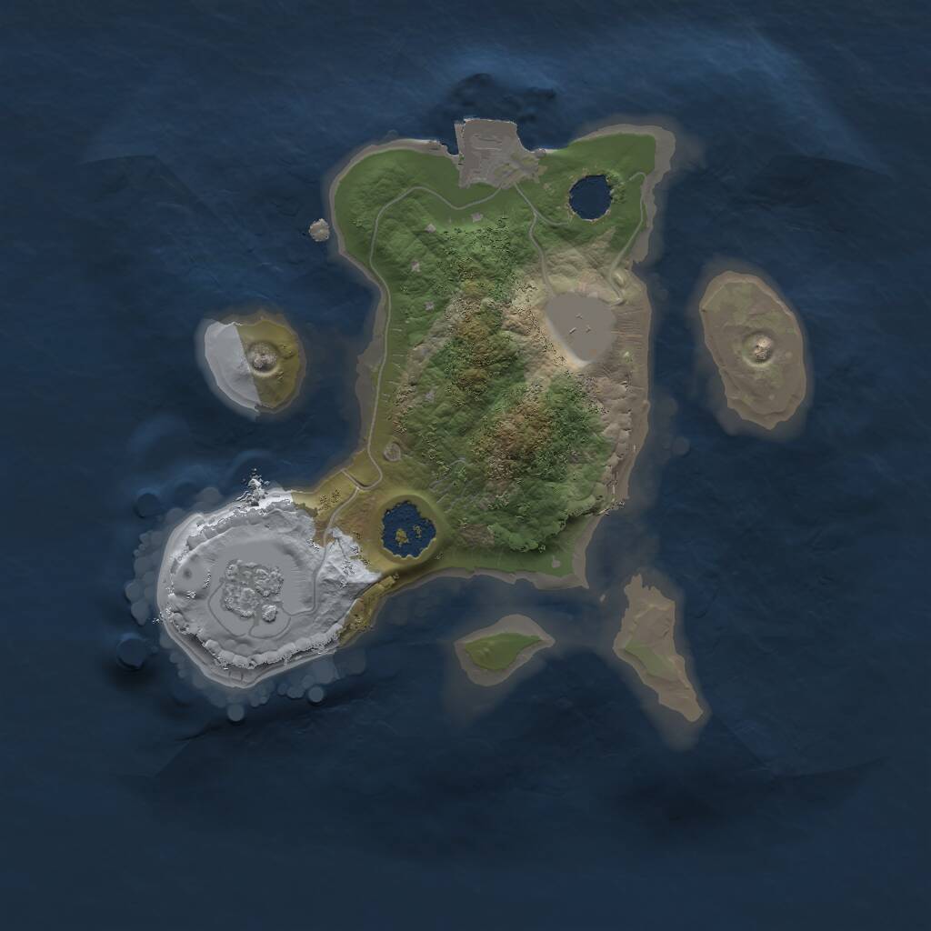 Rust Map: Procedural Map, Size: 1752, Seed: 1031467971, 2 Monuments