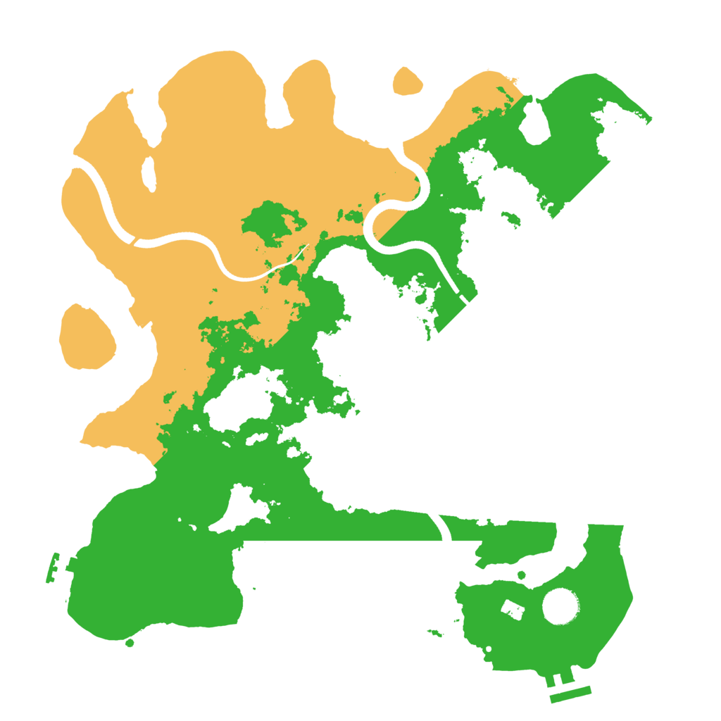 Biome Rust Map: Procedural Map, Size: 3500, Seed: 521961542
