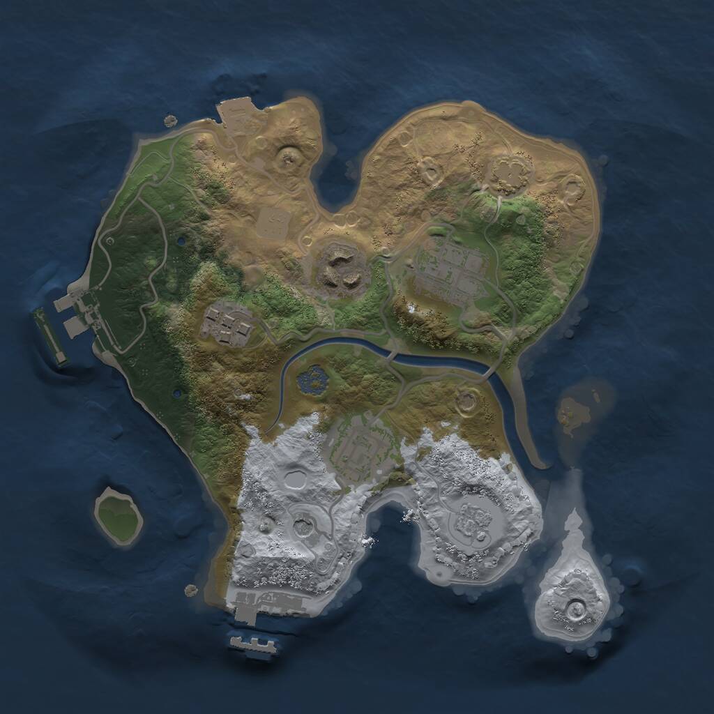 Rust Map: Procedural Map, Size: 2350, Seed: 50000, 12 Monuments