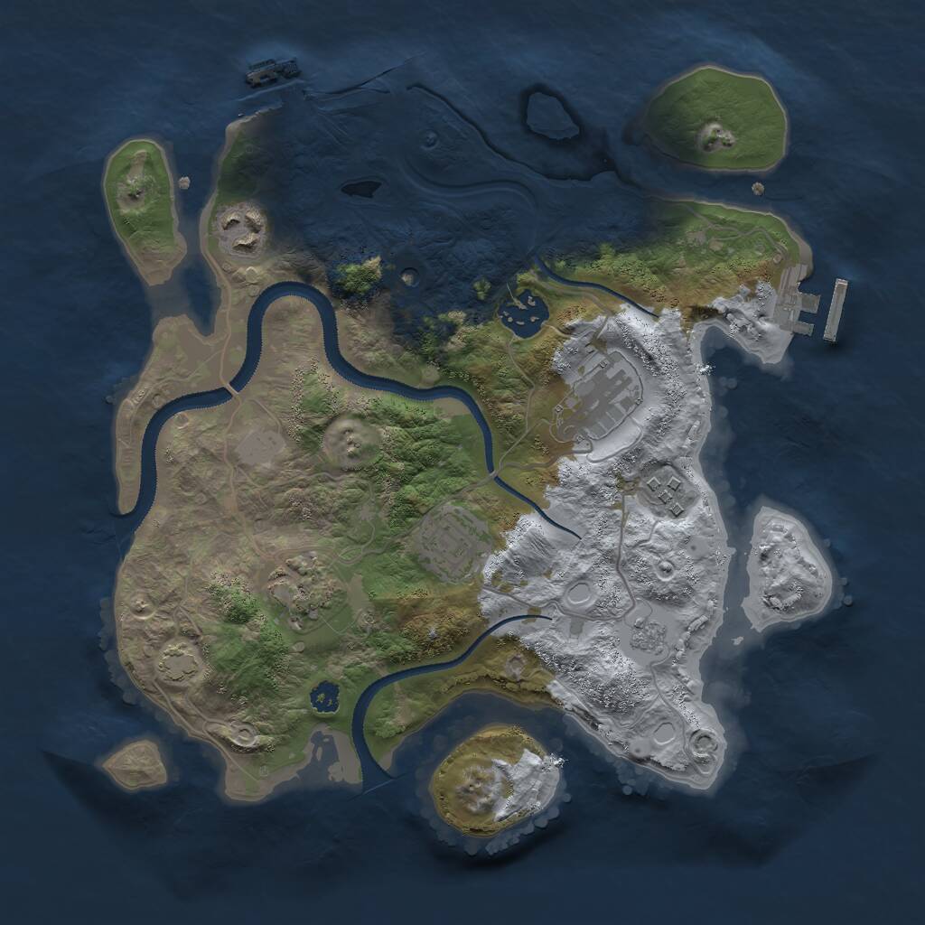Rust Map: Procedural Map, Size: 3000, Seed: 177, 12 Monuments