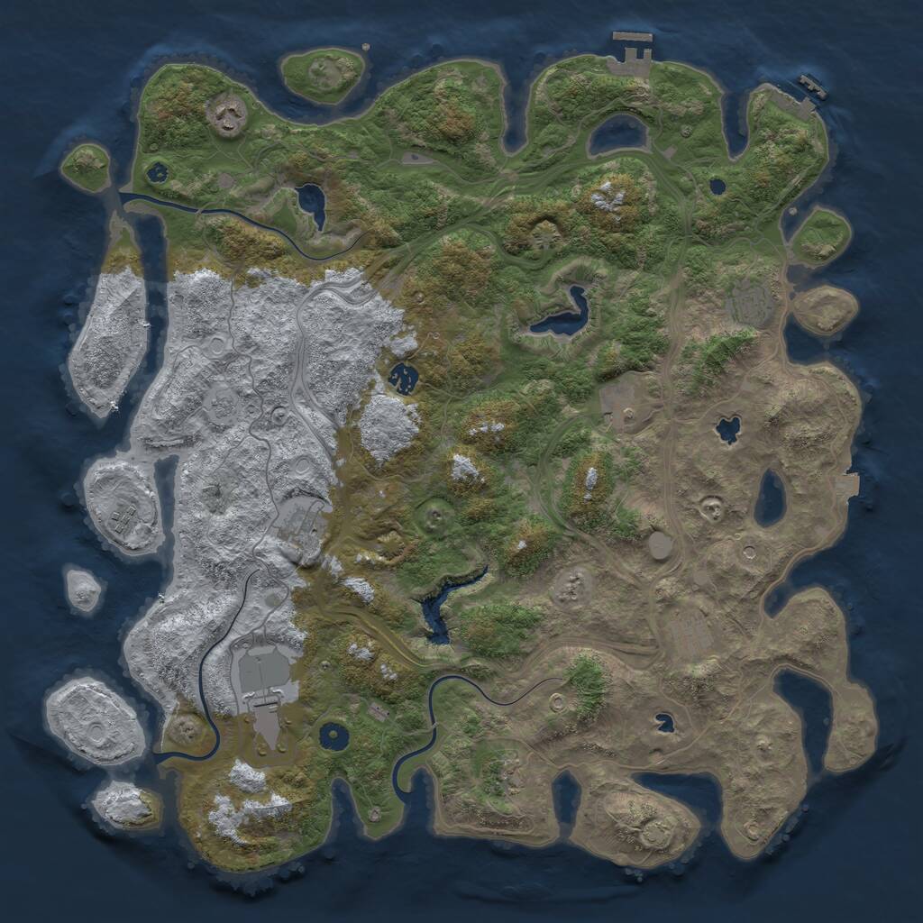 Rust Map: Procedural Map, Size: 4700, Seed: 12345, 15 Monuments