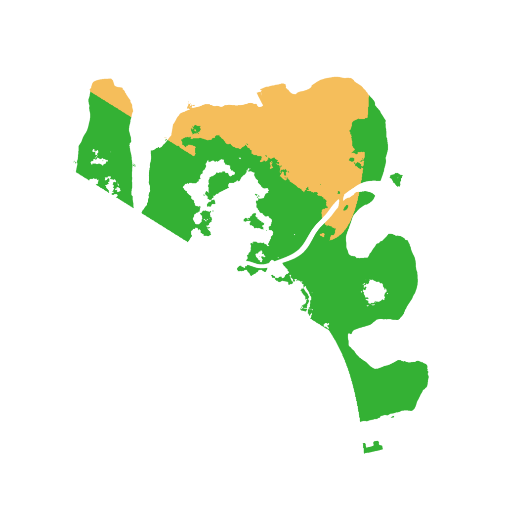 Biome Rust Map: Procedural Map, Size: 2000, Seed: 5458
