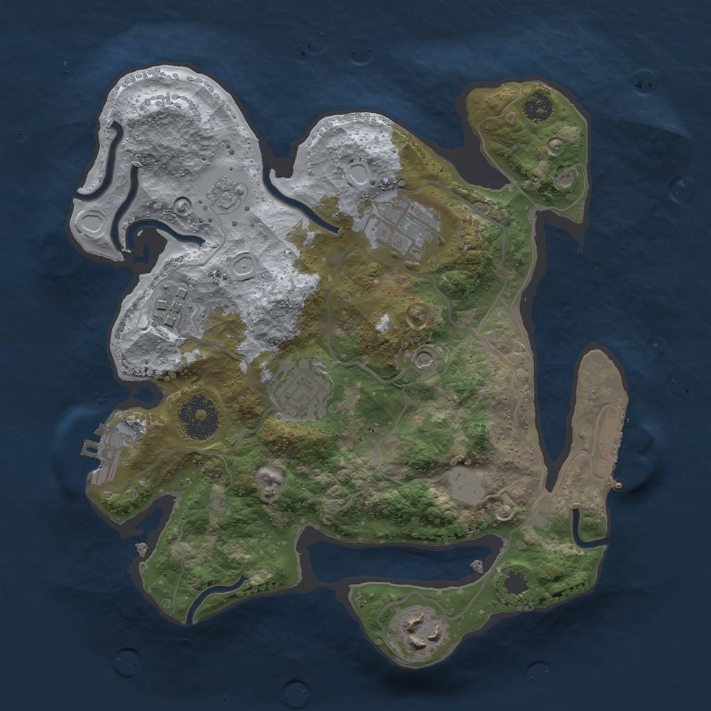 Rust Map: Procedural Map, Size: 2600, Seed: 6745746, 11 Monuments