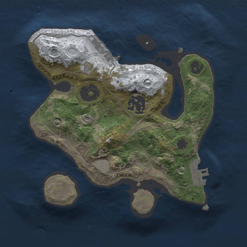 Rust Map: Procedural Map, Size: 2000, Seed: 1558705574, 8 Monuments