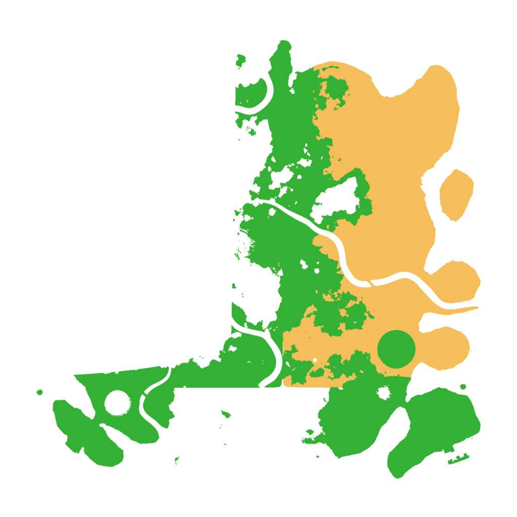 Biome Rust Map: Procedural Map, Size: 3600, Seed: 81675870