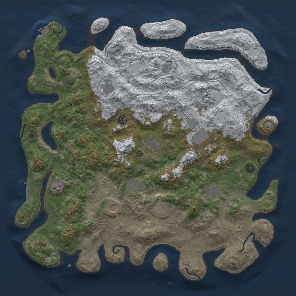 Rust Map: Procedural Map, Size: 4721, Seed: 3698, 20 Monuments