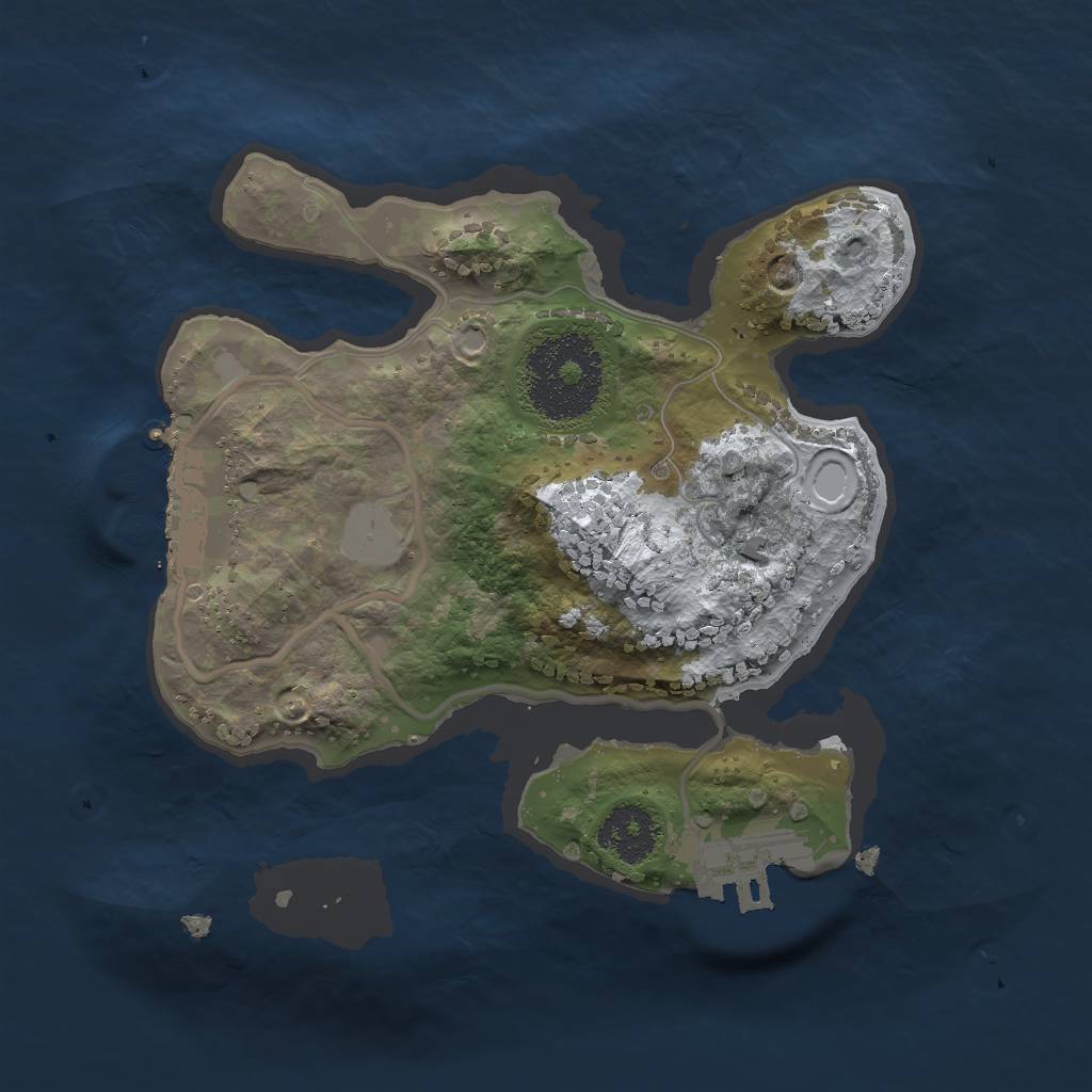 Rust Map: Procedural Map, Size: 2000, Seed: 1548487, 7 Monuments