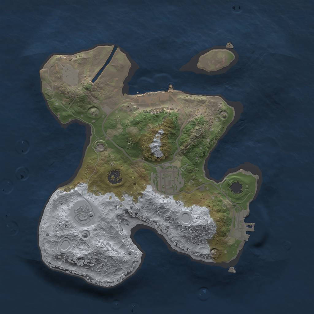 Rust Map: Procedural Map, Size: 2250, Seed: 2147483647, 7 Monuments