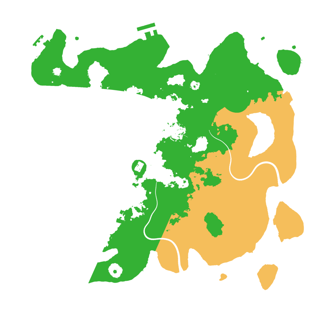 Biome Rust Map: Procedural Map, Size: 3500, Seed: 526252