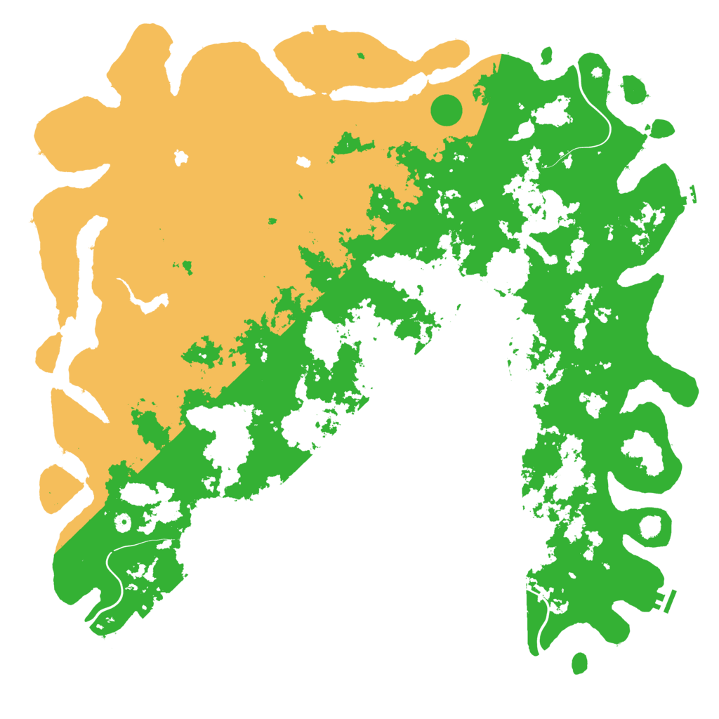 Biome Rust Map: Procedural Map, Size: 6000, Seed: 242707