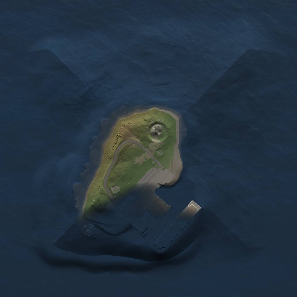 Rust Map: Procedural Map, Size: 1000, Seed: 55, 2 Monuments