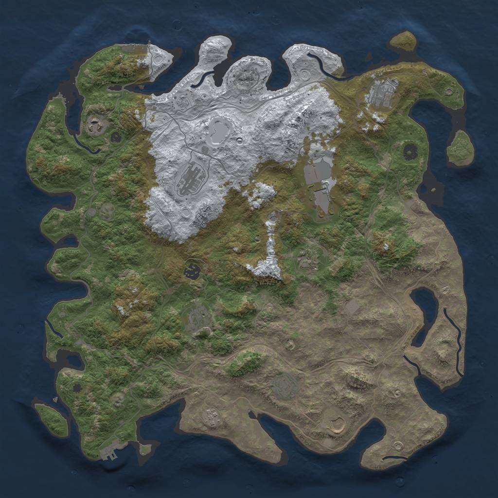 Rust Map: Procedural Map, Size: 4700, Seed: 47376255, 19 Monuments