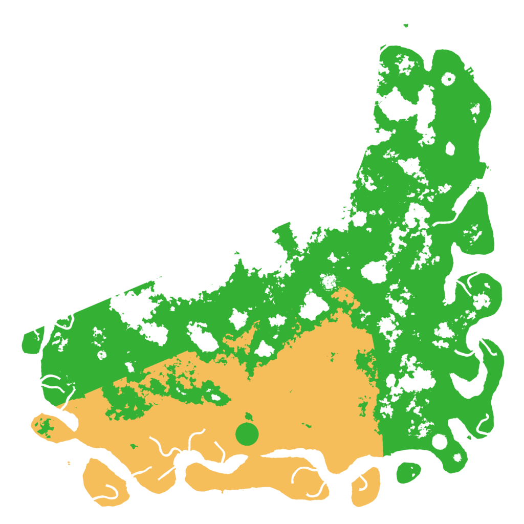 Biome Rust Map: Procedural Map, Size: 6000, Seed: 33476437