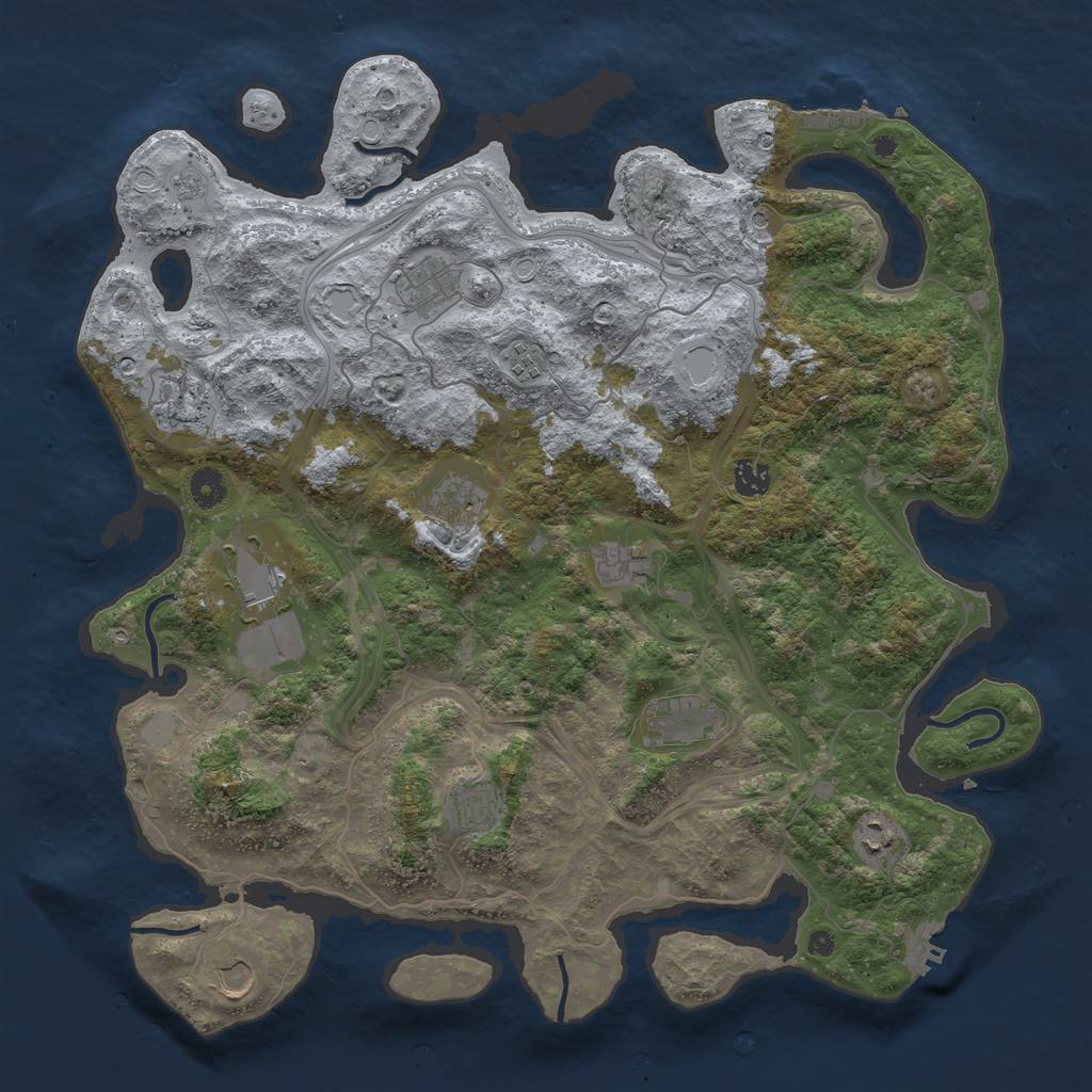Rust Map: Procedural Map, Size: 4300, Seed: 15, 20 Monuments