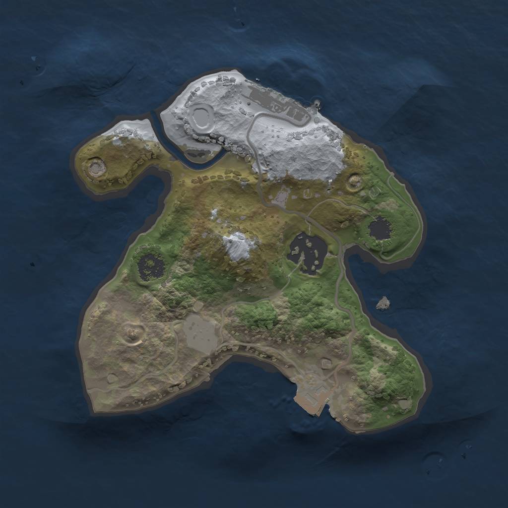 Rust Map: Procedural Map, Size: 1900, Seed: 41, 5 Monuments