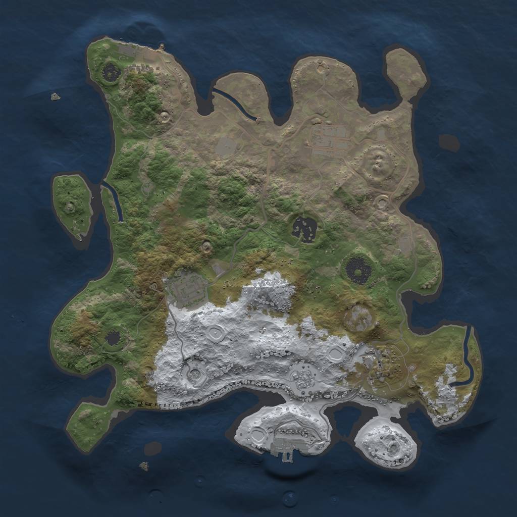 Rust Map: Procedural Map, Size: 3000, Seed: 86846795, 13 Monuments