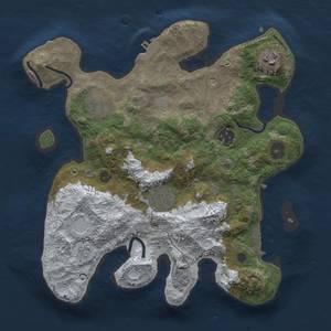 Thumbnail Rust Map: Procedural Map, Size: 3000, Seed: 13579, 14 Monuments