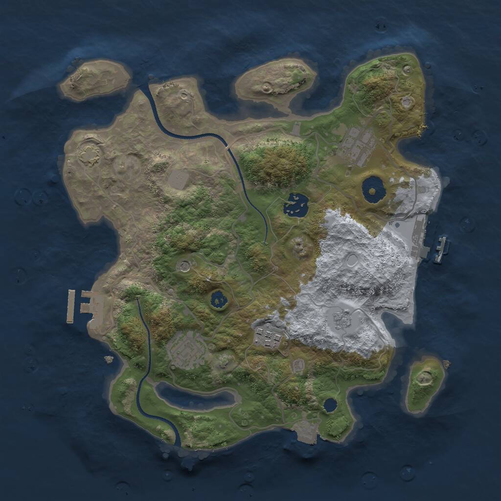 Rust Map: Procedural Map, Size: 3000, Seed: 30000000, 10 Monuments