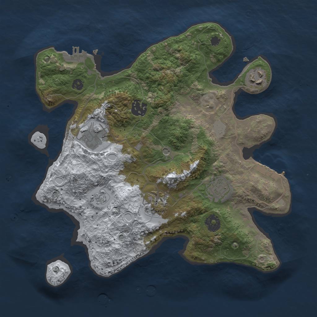 Rust Map: Procedural Map, Size: 2900, Seed: 20200, 14 Monuments