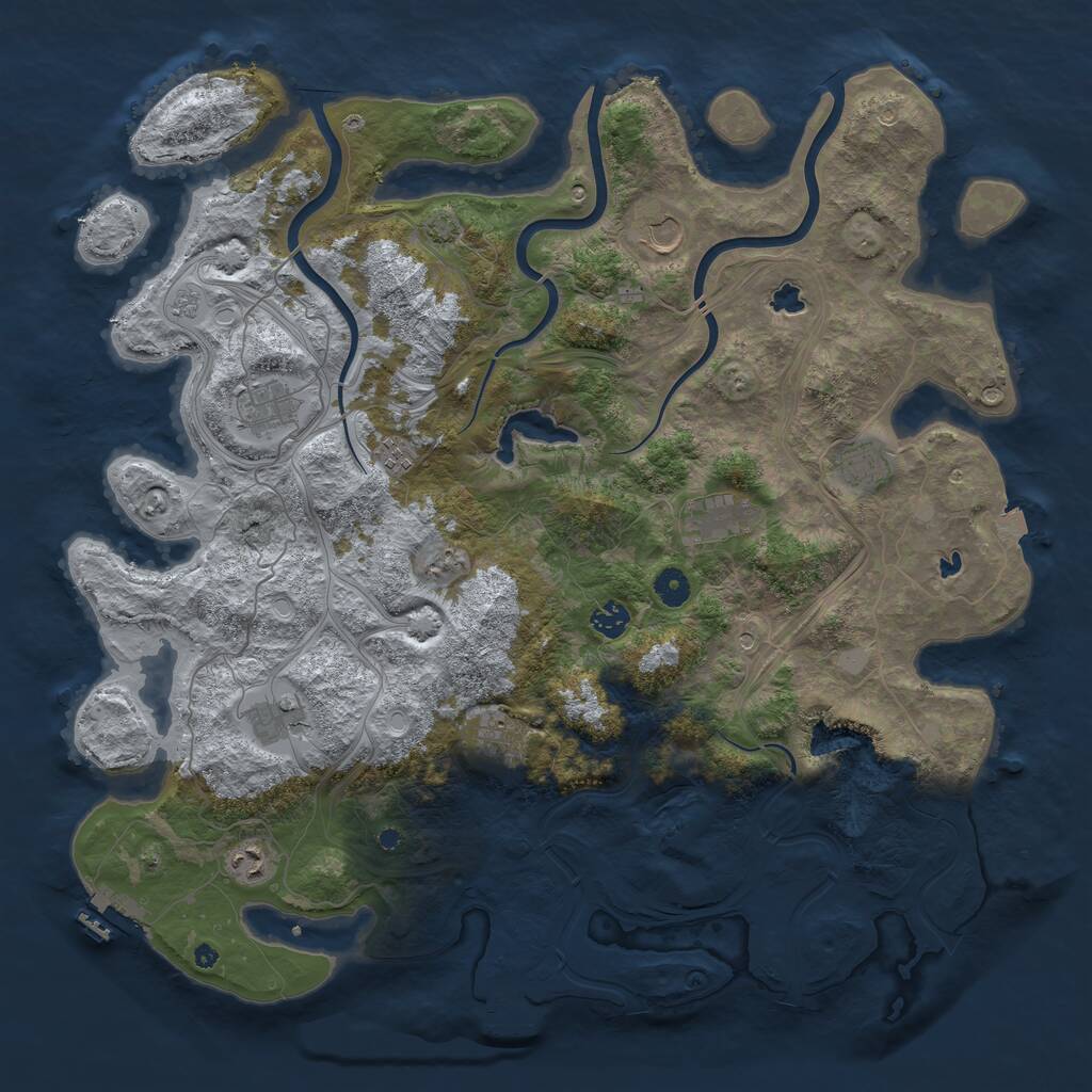 Rust Map: Procedural Map, Size: 4500, Seed: 402523738, 15 Monuments