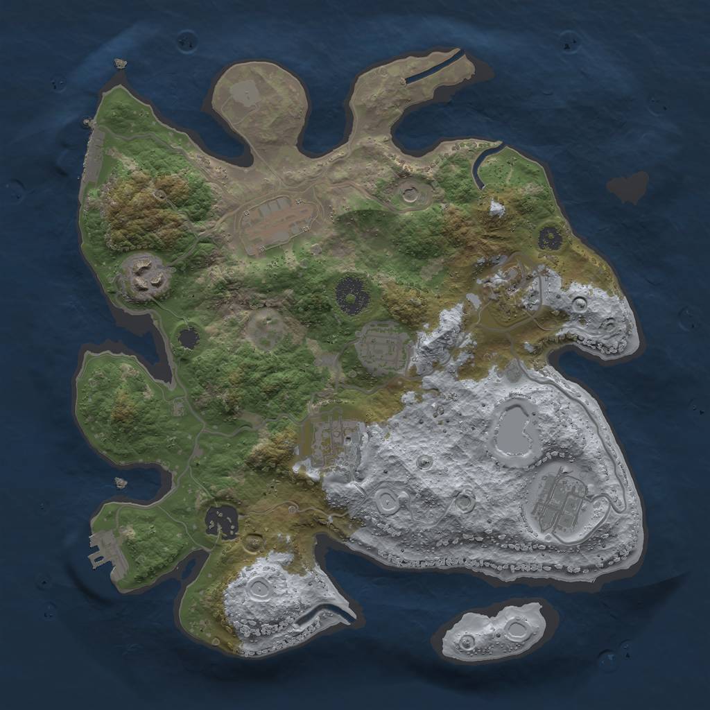 Rust Map: Procedural Map, Size: 3000, Seed: 25169835, 15 Monuments