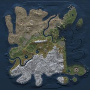 Thumbnail Rust Map: Procedural Map, Size: 3750, Seed: 2000000, 15 Monuments