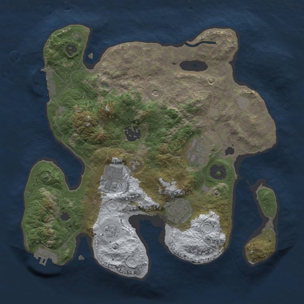 Rust Map: Procedural Map, Size: 2800, Seed: 994912967, 13 Monuments