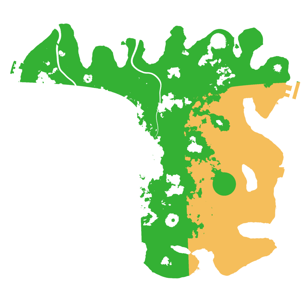 Biome Rust Map: Procedural Map, Size: 3500, Seed: 35001