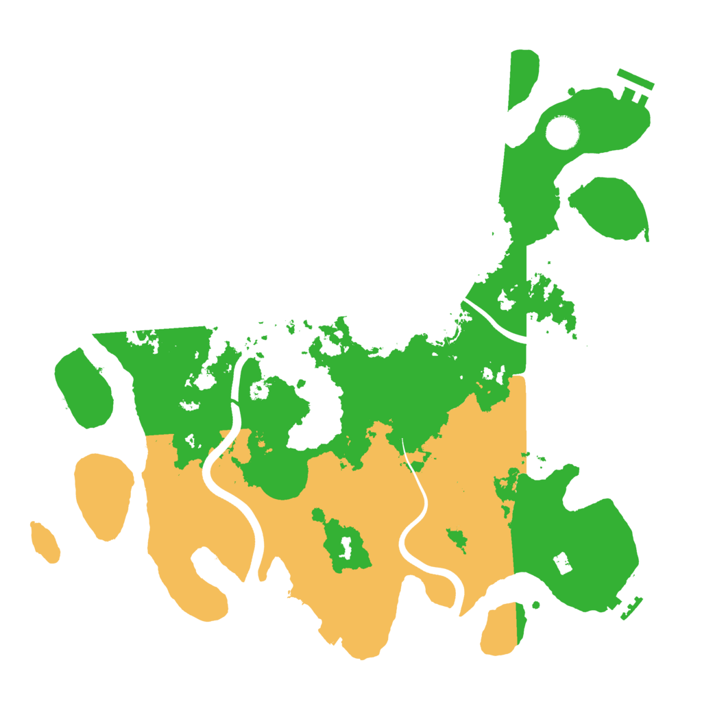 Biome Rust Map: Procedural Map, Size: 3700, Seed: 27113