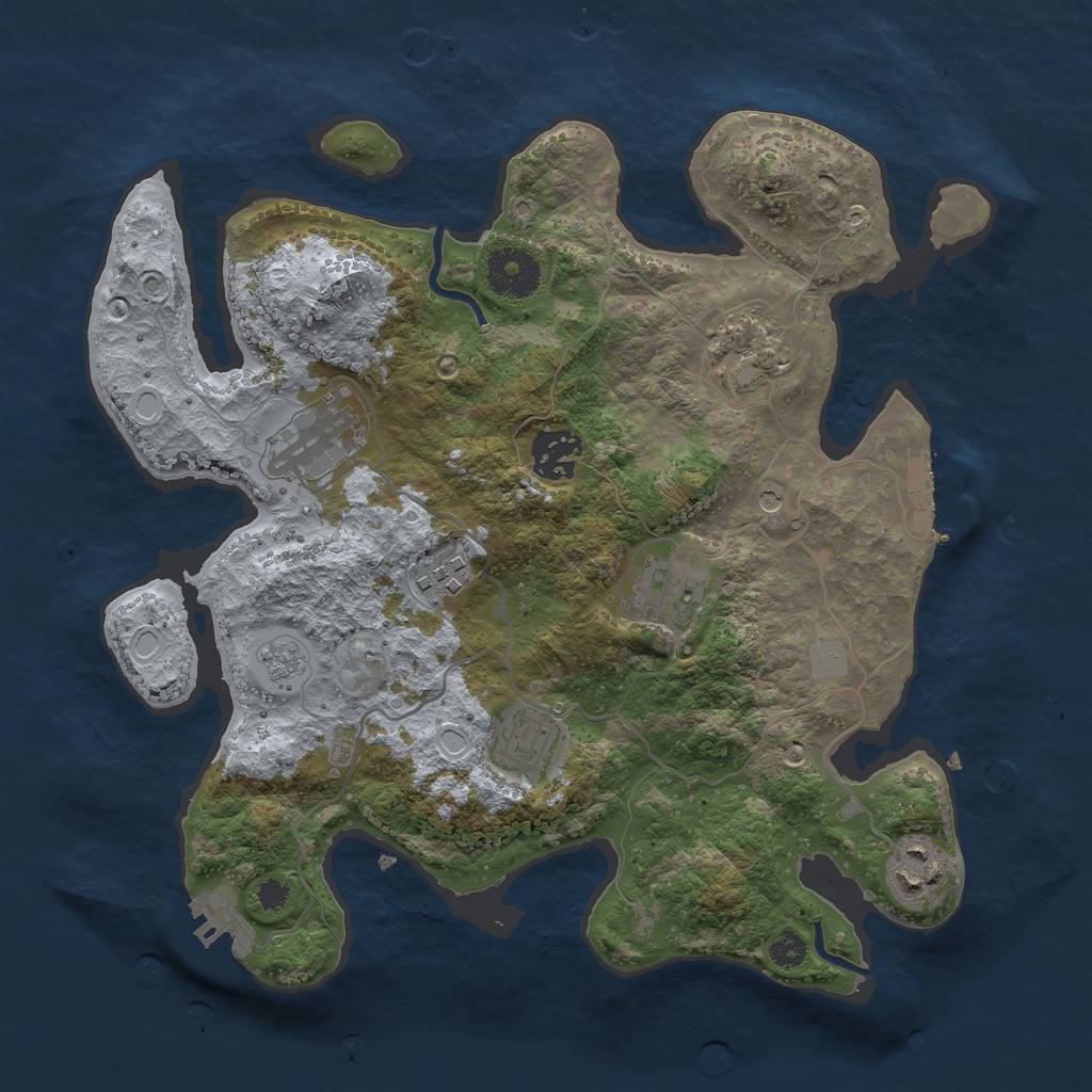 Rust Map: Procedural Map, Size: 3150, Seed: 657645656, 16 Monuments