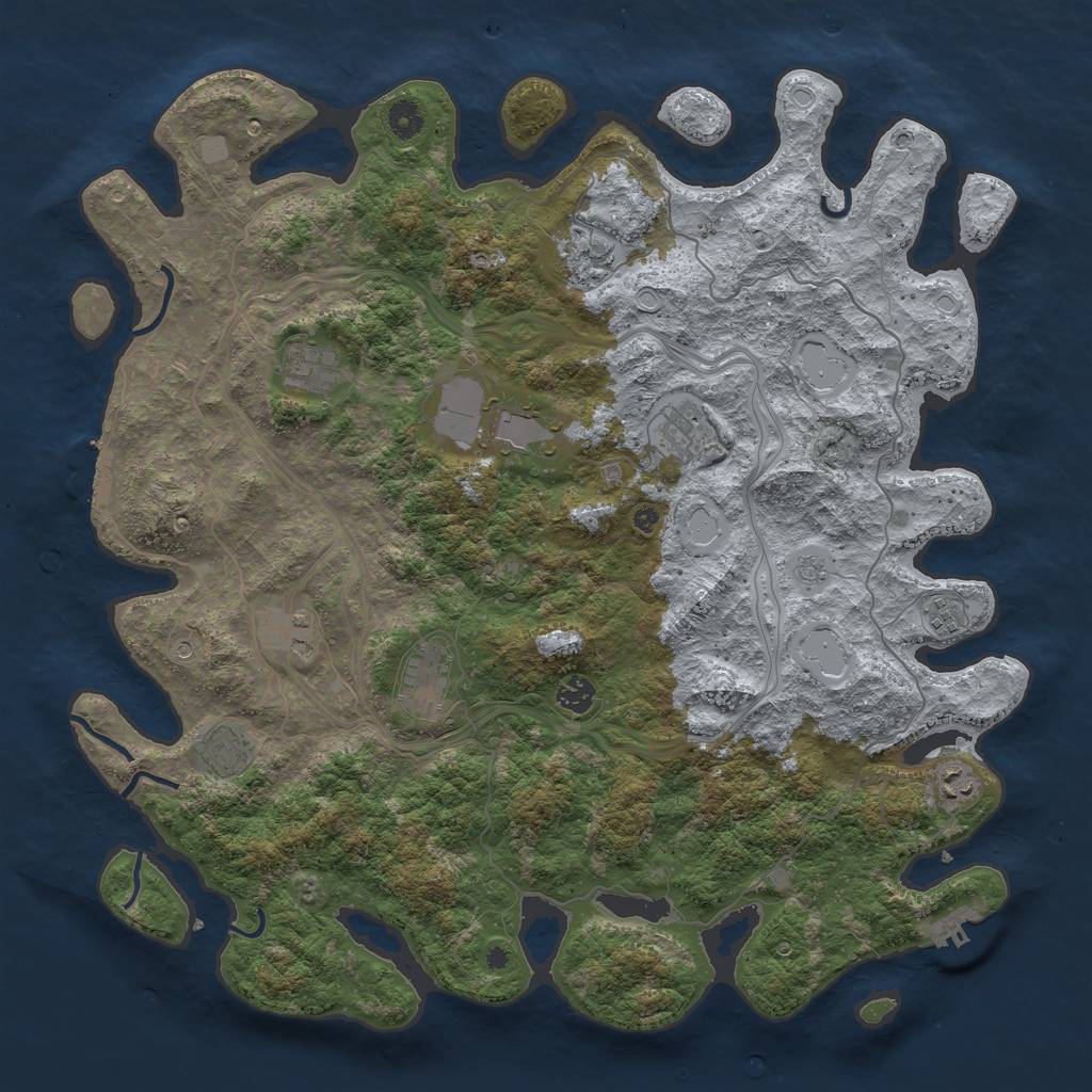 Rust Map: Procedural Map, Size: 4500, Seed: 17745, 19 Monuments