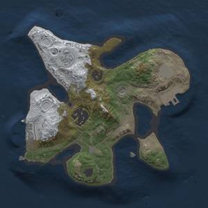 Thumbnail Rust Map: Procedural Map, Size: 1900, Seed: 2030900, 10 Monuments