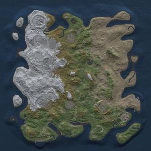 Thumbnail Rust Map: Procedural Map, Size: 4000, Seed: 1372985468, 18 Monuments