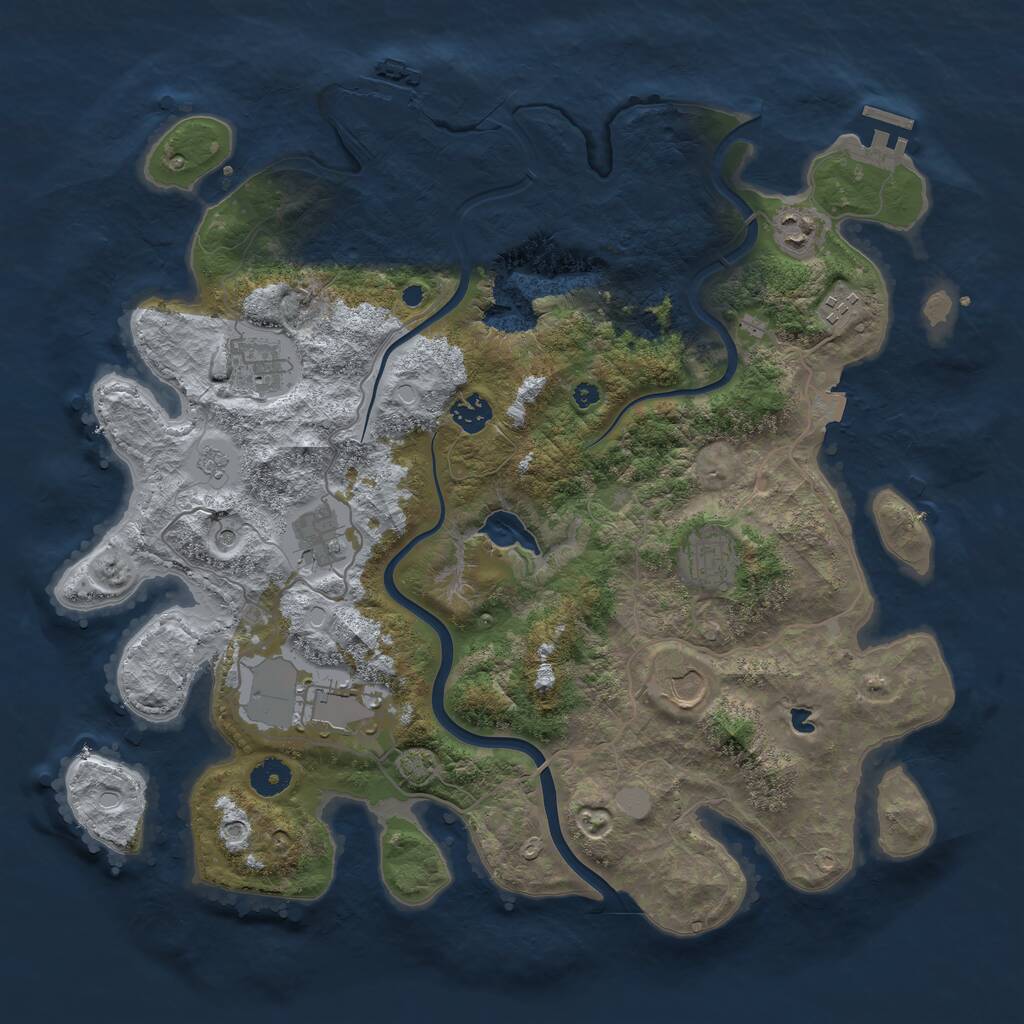 Rust Map: Procedural Map, Size: 4000, Seed: 20220501, 14 Monuments