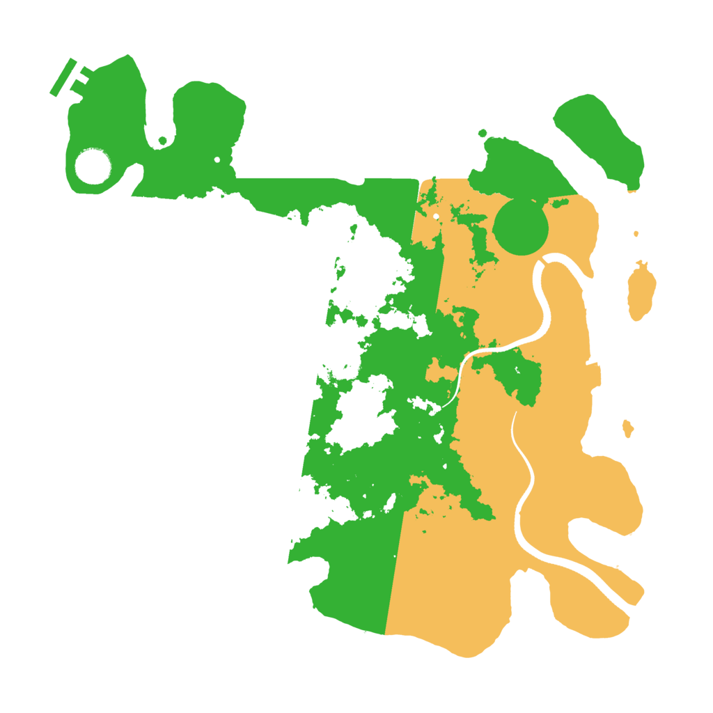 Biome Rust Map: Procedural Map, Size: 3500, Seed: 64913827