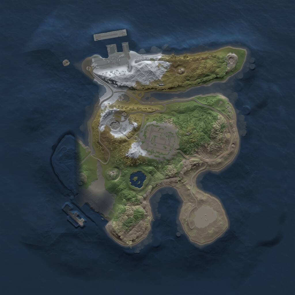 Rust Map: Procedural Map, Size: 1800, Seed: 123456789, 5 Monuments