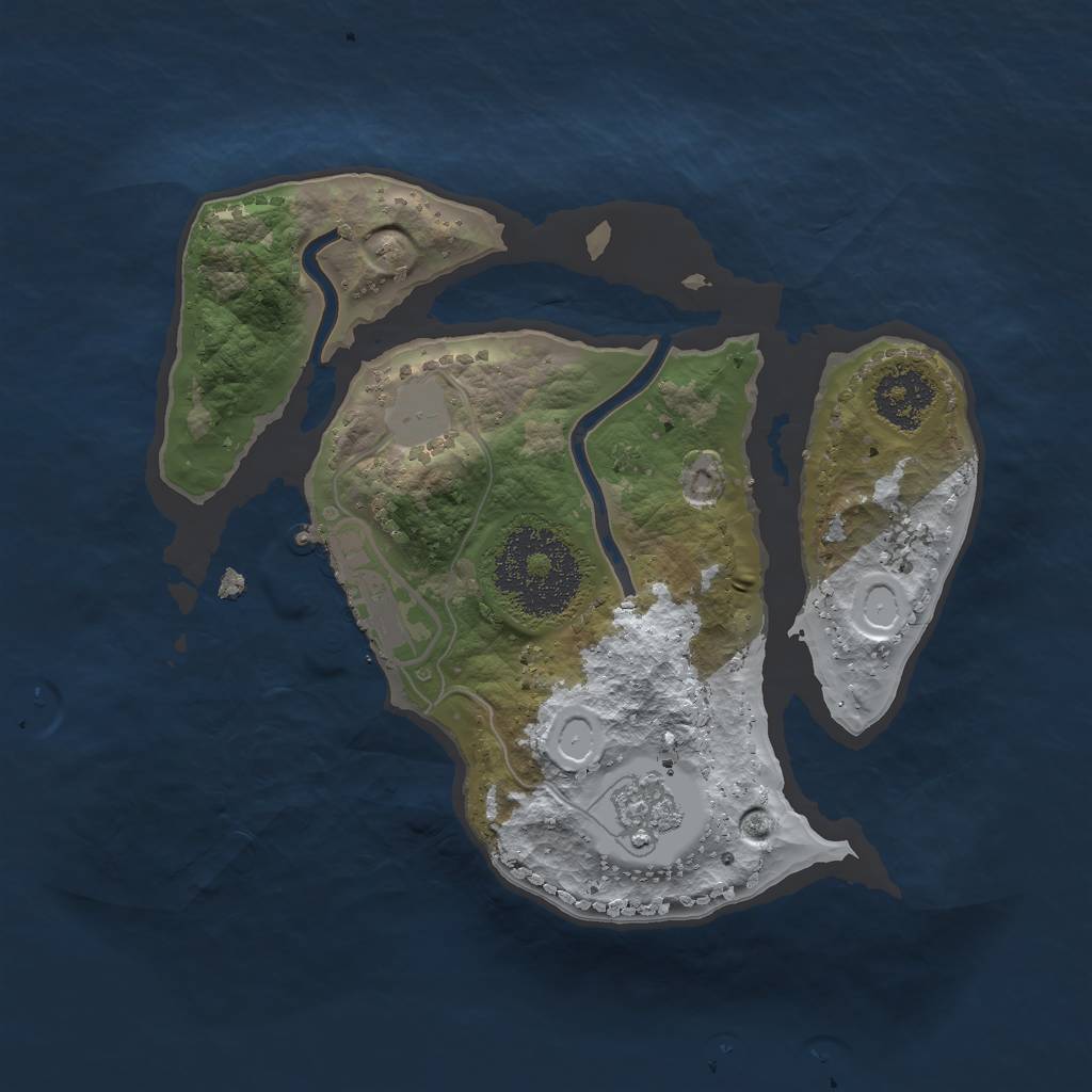 Rust Map: Procedural Map, Size: 1900, Seed: 13, 7 Monuments