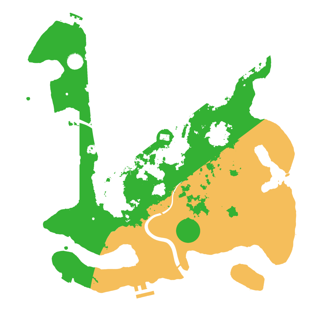 Biome Rust Map: Procedural Map, Size: 3500, Seed: 8087552