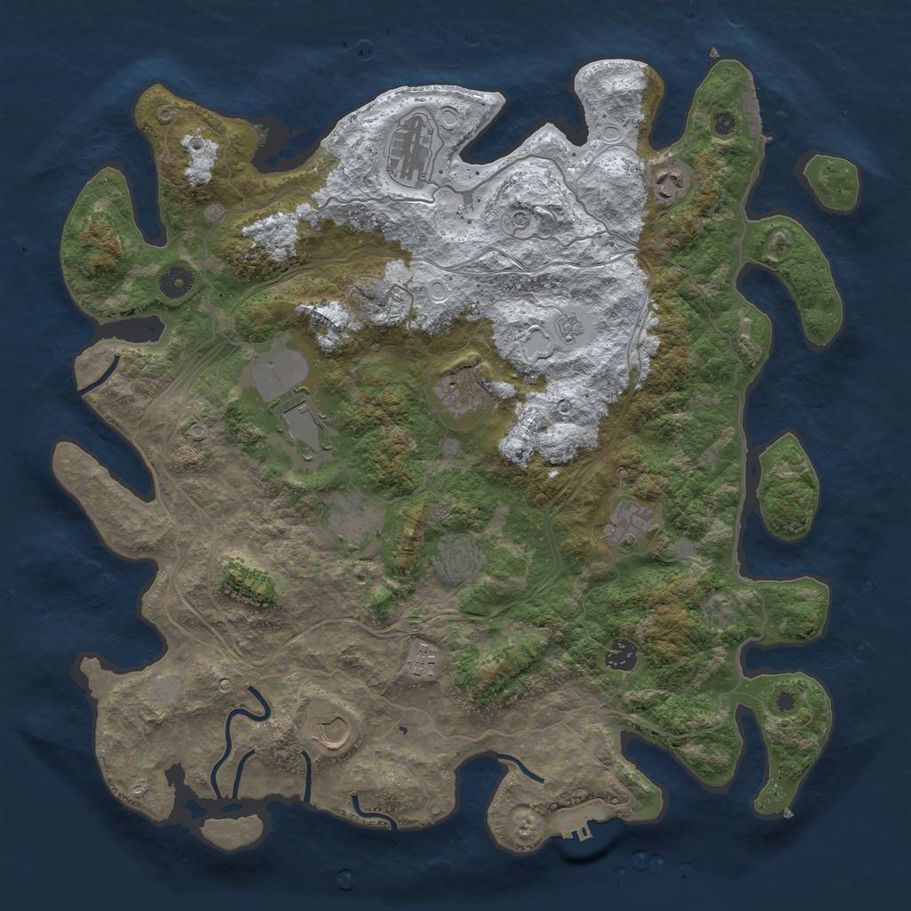 Rust Map: Procedural Map, Size: 4250, Seed: 2563, 19 Monuments