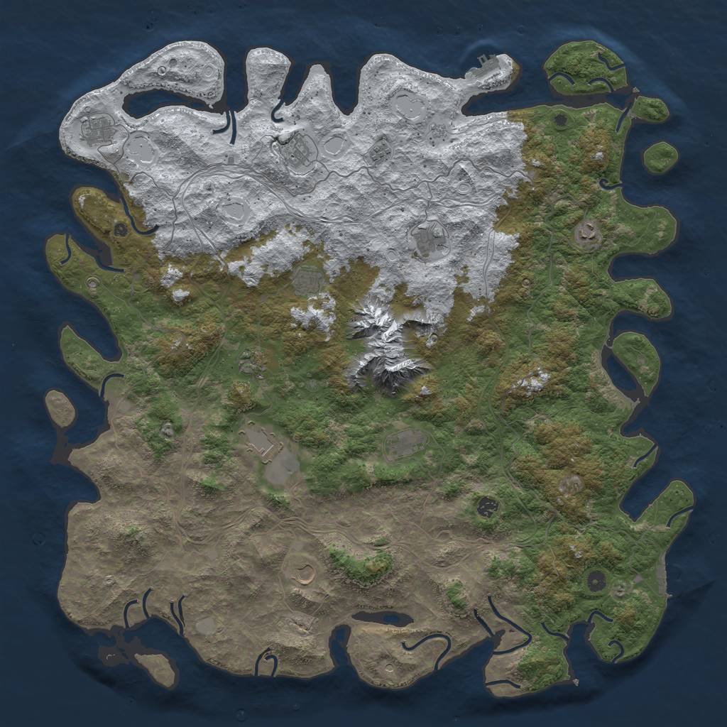 Rust Map: Procedural Map, Size: 5500, Seed: 23100, 20 Monuments